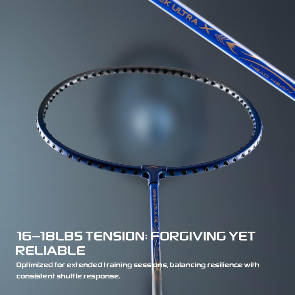 Hundred Powertek Ultra X Strung Badminton Set (2 Racquets) | Lightweight Aluminium Frame with Head-Heavy Balance, Full Cover | Beginner Friendly Combo Kit - Best Price online Prokicksports.com