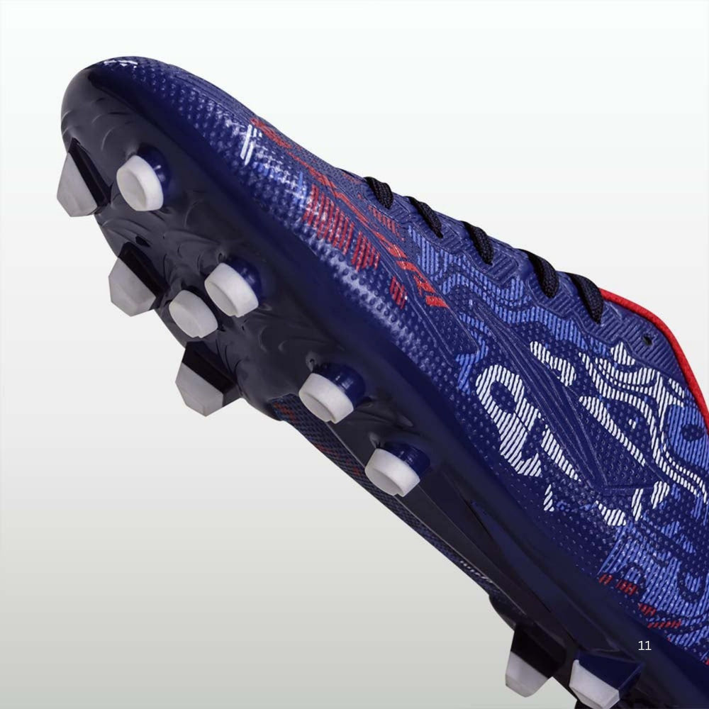 Nivia Safari Football Shoes – PU Synthetic Water-Resistant Upper, 3D Textured Design, TPU Stud Sole, EVA Sockliner | Superior Grip, Speed & Comfort for Hard Ground & Grass - Best Price online Prokicksports.com