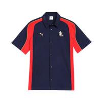 PUMA x RCB Woven Polo T-Shirt for Men | Premium Woven Fabric with Classic Collar, Button Placket & Official RCB Branding for Smart Casual Style - Best Price online Prokicksports.com