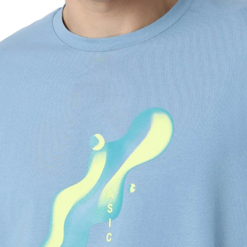 ASICS Diagonal Graphic SS Top for Men | Round Neck Sports T-Shirt - Best Price online Prokicksports.com