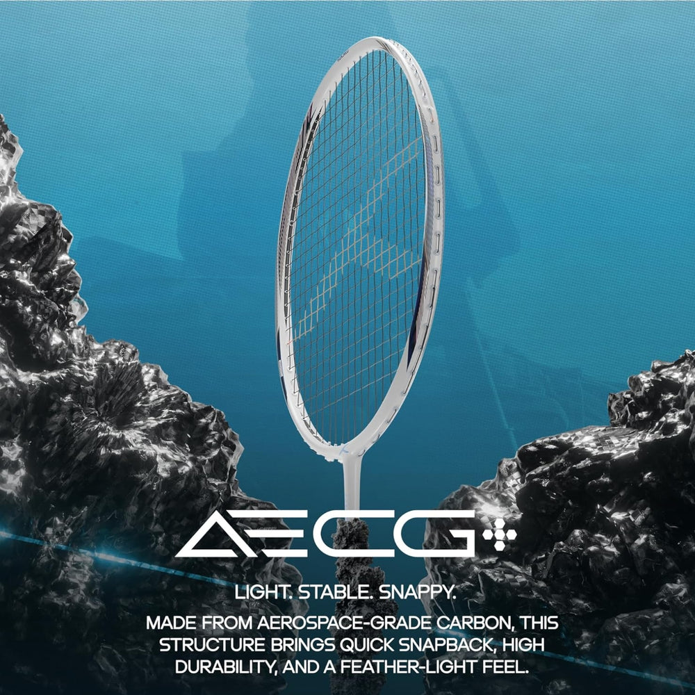 Hundred Hyfonic Lazer Strung Badminton Racquet | Carbon Fibre Frame with Dual Aerodynamic Technology | Precision Control Series - Best Price online Prokicksports.com