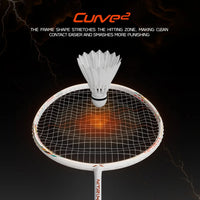 Hundred Nitrix Thunder Strung Badminton Racquet | Superlight Carbon Fibre Power Frame with Curve² Technology | Attack Series - Best Price online Prokicksports.com