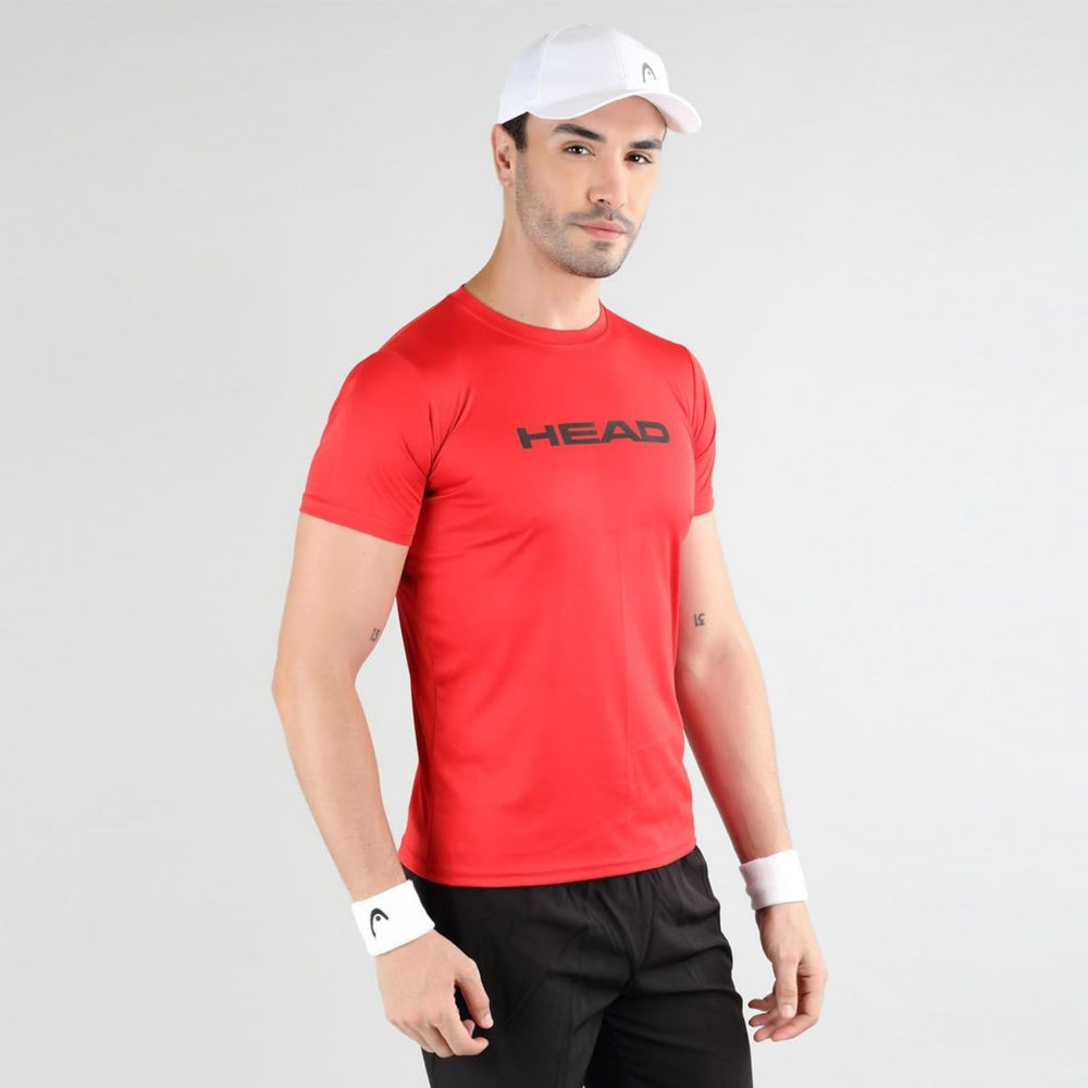 HEAD HCD Model Men's Round Neck T-Shirt – 100% Polyester | Moisture-Wicking, Lightweight Regular Fit | Crew Neck Design - Best Price online Prokicksports.com