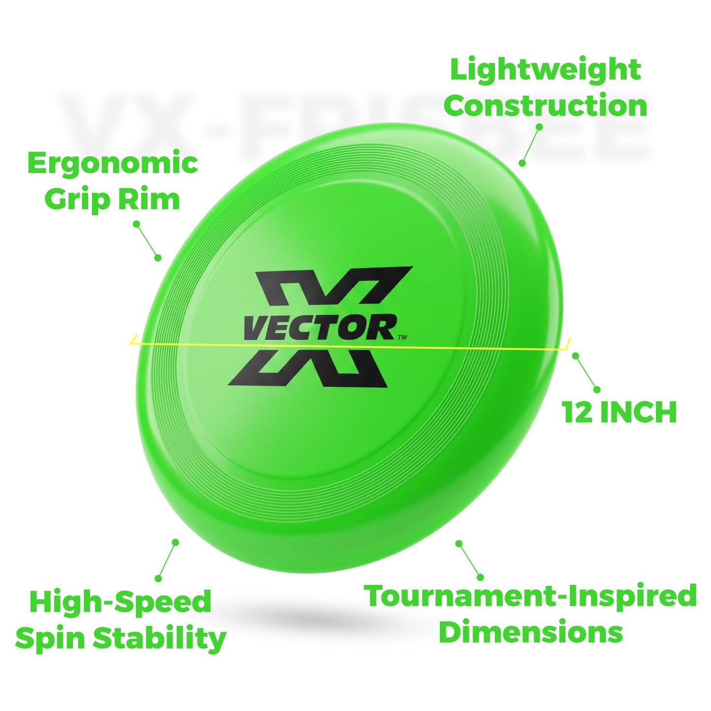 Vector X Flying DISC Frisbee  | Durable & Soft Outdoor Throwing Disc for Kids, Adults & Pets
