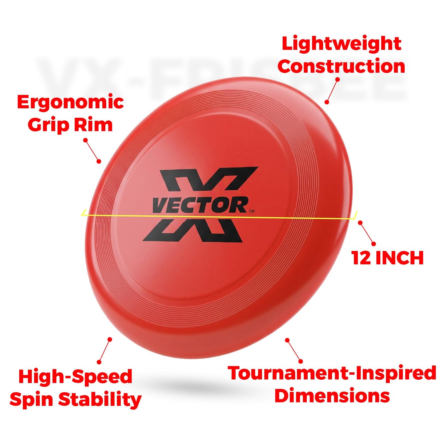 Vector X Flying DISC Frisbee  | Durable & Soft Outdoor Throwing Disc for Kids, Adults & Pets