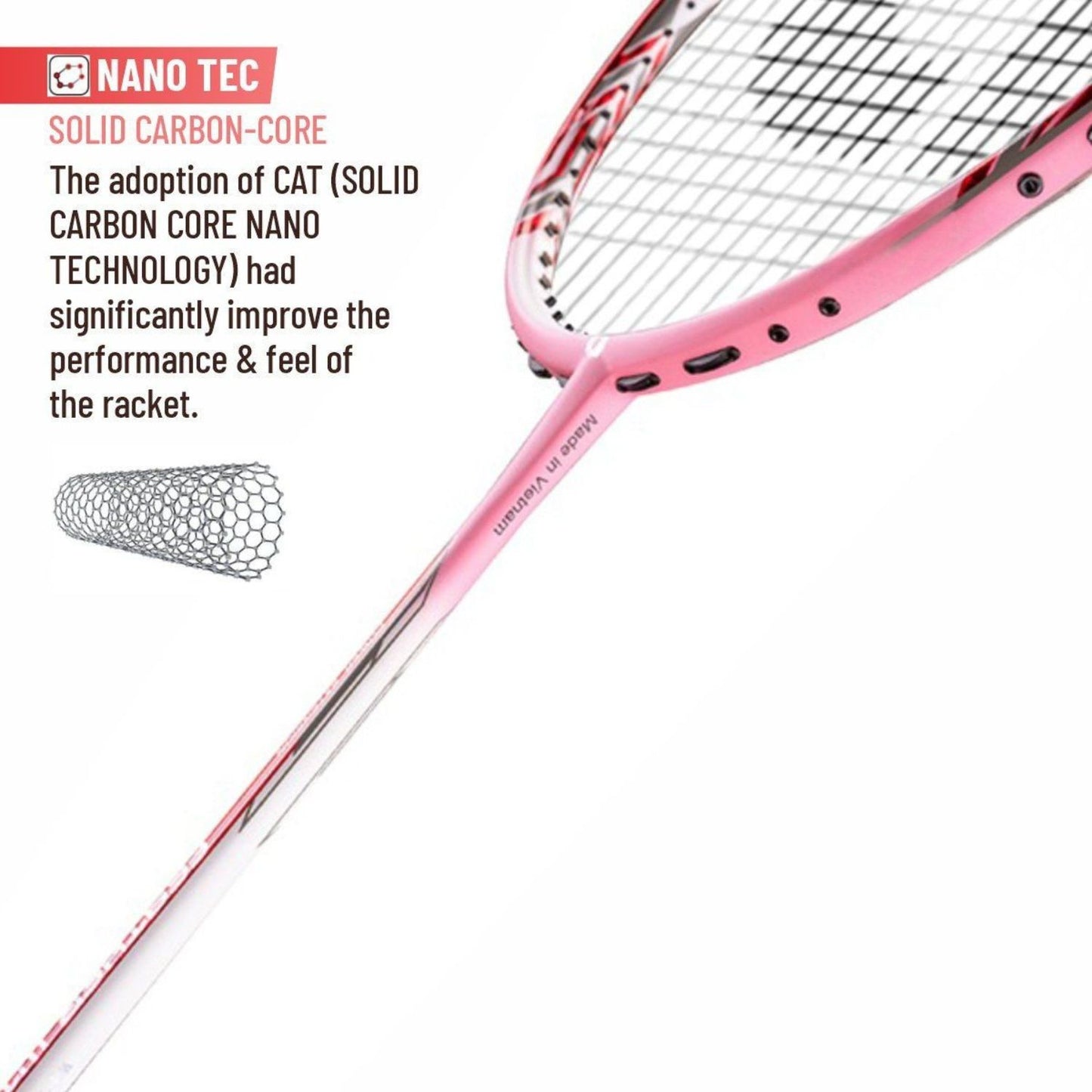 Apacs Feather Weight 55 Unstrung Badminton Racquet | Ultra-Light 58g Frame | High Modulus Graphite | Powerful Smash Control | Advanced Speed Racquet