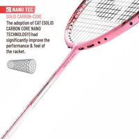 Apacs Feather Weight 55 Unstrung Badminton Racquet | Ultra-Light 58g Frame | High Modulus Graphite | Powerful Smash Control | Advanced Speed Racquet