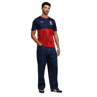 PUMA RCB Takedown Tee 2026 V-Neck T-Shirt for Men | Lightweight Polyester Fabric with dryCELL Technology & Official RCB Branding for Fan Wear - Best Price online Prokicksports.com