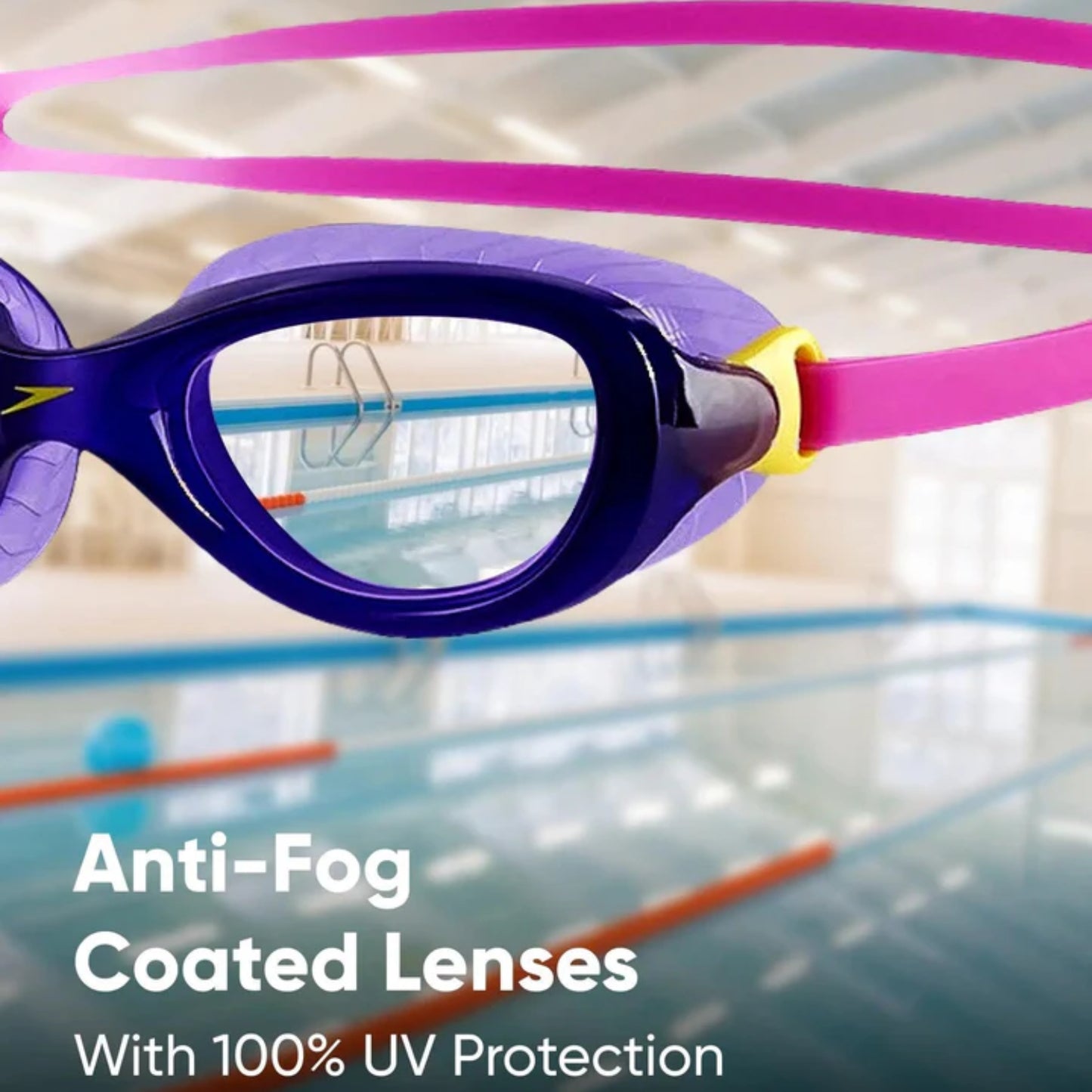 Speedo Futura Classic Swimming Goggles – Adult/Junior | Anti-Fog UV Protection Lenses with Soft Seal, Flexible One-Piece Frame & Adjustable Strap for Comfortable Swim Training - Best Price online Prokicksports.com