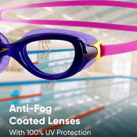 Speedo Futura Classic Swimming Goggles – Adult/Junior | Anti-Fog UV Protection Lenses with Soft Seal, Flexible One-Piece Frame & Adjustable Strap for Comfortable Swim Training - Best Price online Prokicksports.com