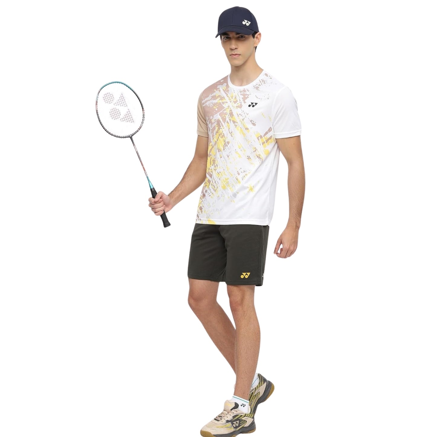 Yonex 2965 Men’s Round Neck T‑Shirt – TruDry Quick‑Dry Polyester Essentia 3 Badminton/Tennis Tee - Best Price online Prokicksports.com