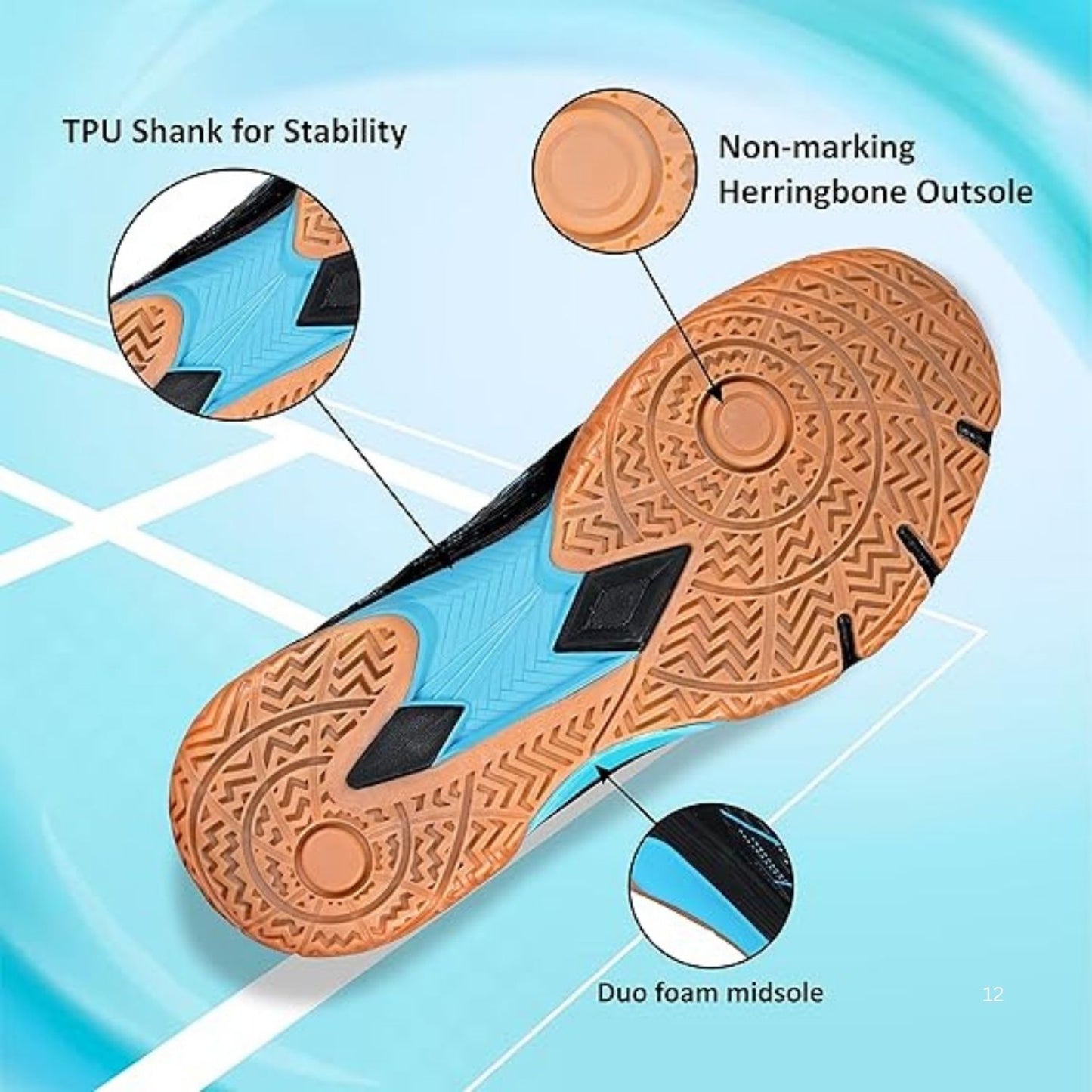 Nivia Power Strike 3.0 Badminton Shoes – Duofoam Cushioning, Fusion Technology, Asymmetrical Upper, Non-Marking Rubber Outsole | Lightweight | For Badminton, Volleyball, Squash,Fit For All Indoor Games - Best Price online Prokicksports.com