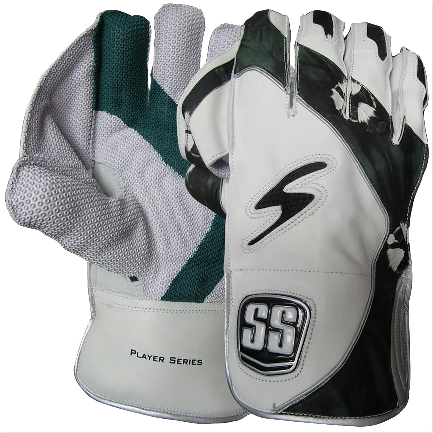 SS Player Series Wicket Keeping Gloves White/Black - Best Price online Prokicksports.com