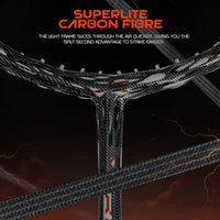Hundred Nitrix Thunder Strung Badminton Racquet | Superlight Carbon Fibre Power Frame with Curve² Technology | Attack Series - Best Price online Prokicksports.com