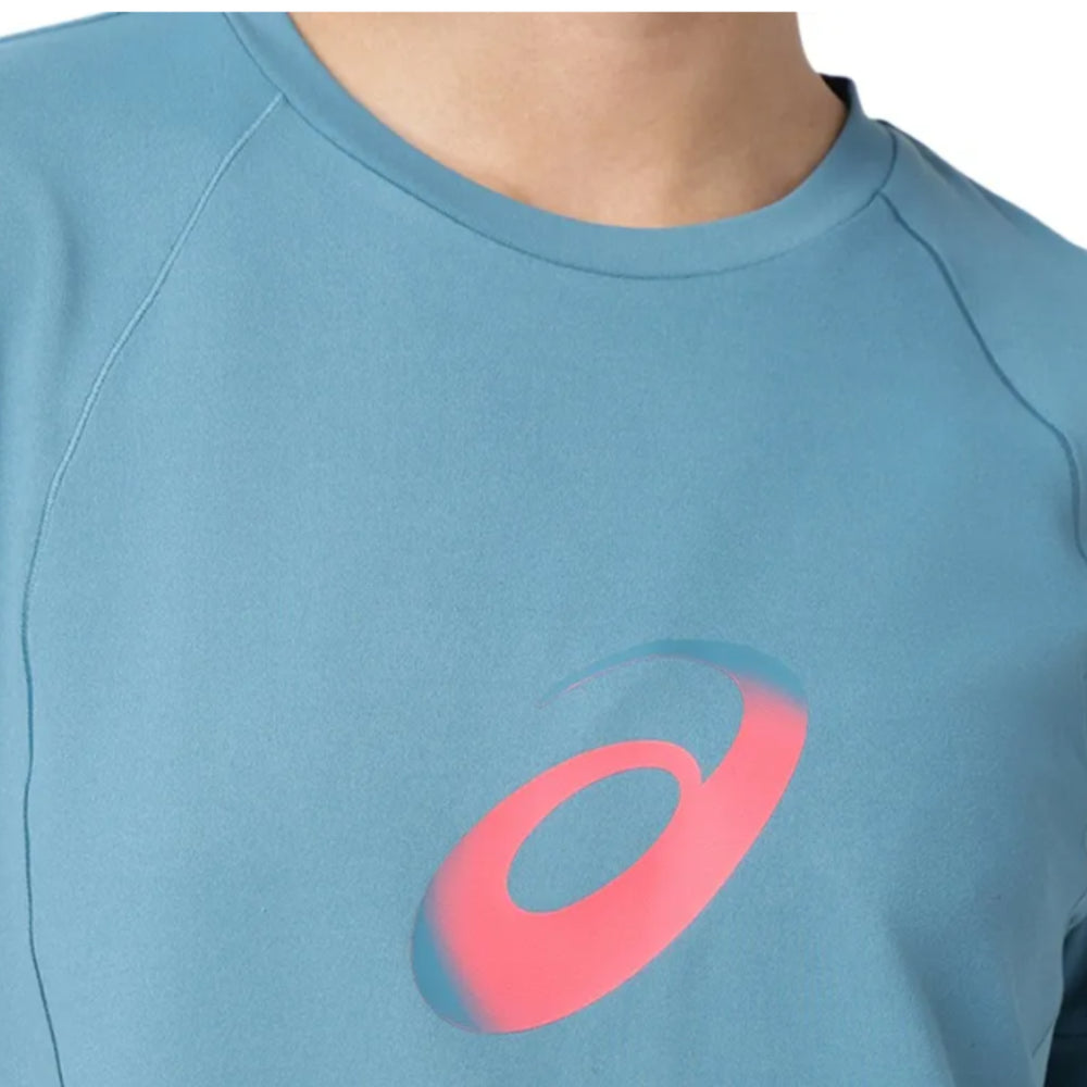 ASICS Drawstring Sleeve SS Top for Women | Round Neck Sports T-Shirt - Best Price online Prokicksports.com
