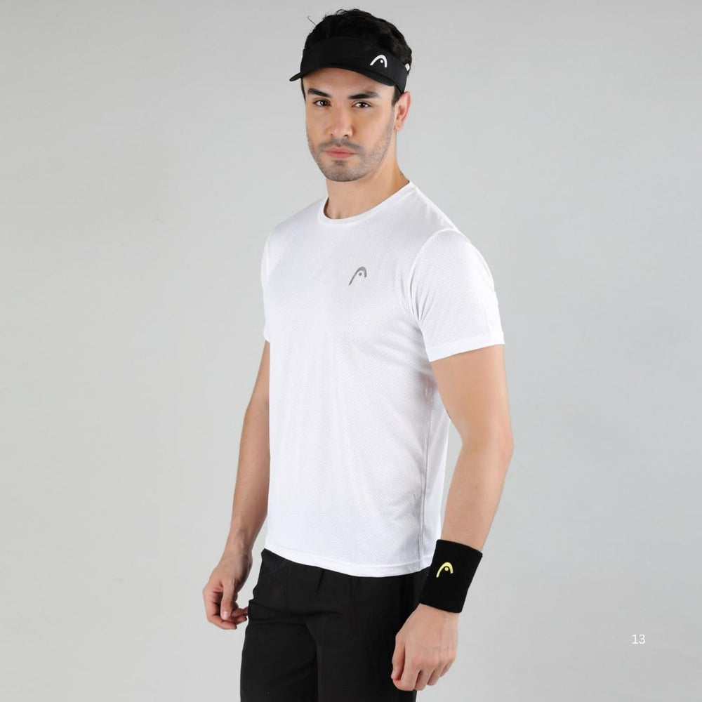 HEAD HCD Model Men's Round Neck T-Shirt – 100% Polyester | Moisture-Wicking, Lightweight Crew Neck, Athletic Fit - Best Price online Prokicksports.com