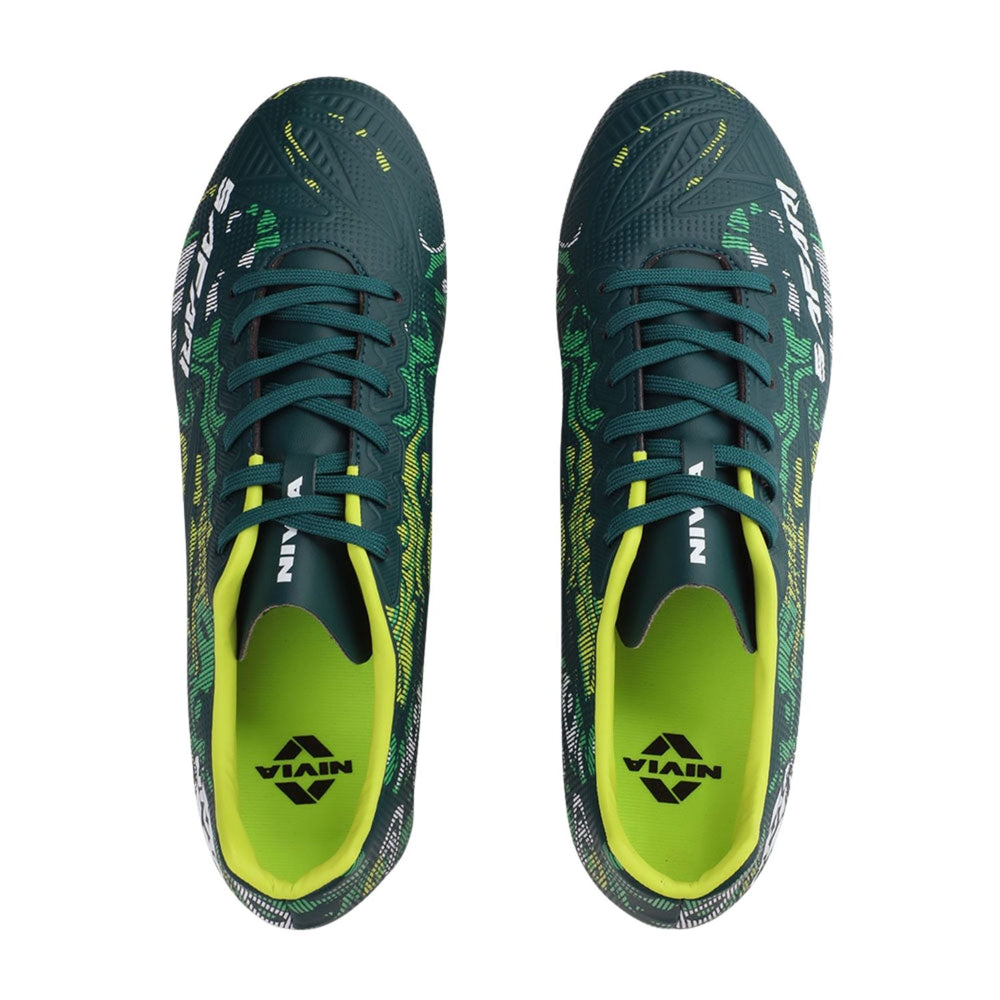 Nivia Safari Football Shoes – PU Synthetic Water-Resistant Upper, 3D Textured Design, TPU Stud Sole, EVA Sockliner | Superior Grip, Speed & Comfort for Hard Ground & Grass - Best Price online Prokicksports.com