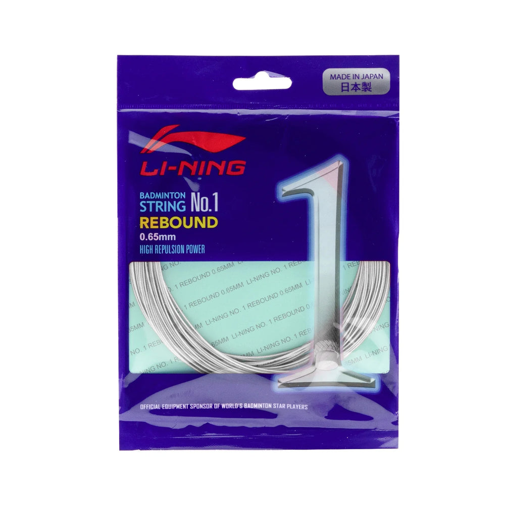 Li-Ning No.1 Rebound Badminton String (0.65mm) | High Repulsion Power String for Speed, Control & Crisp Feel - Best Price online Prokicksports.com