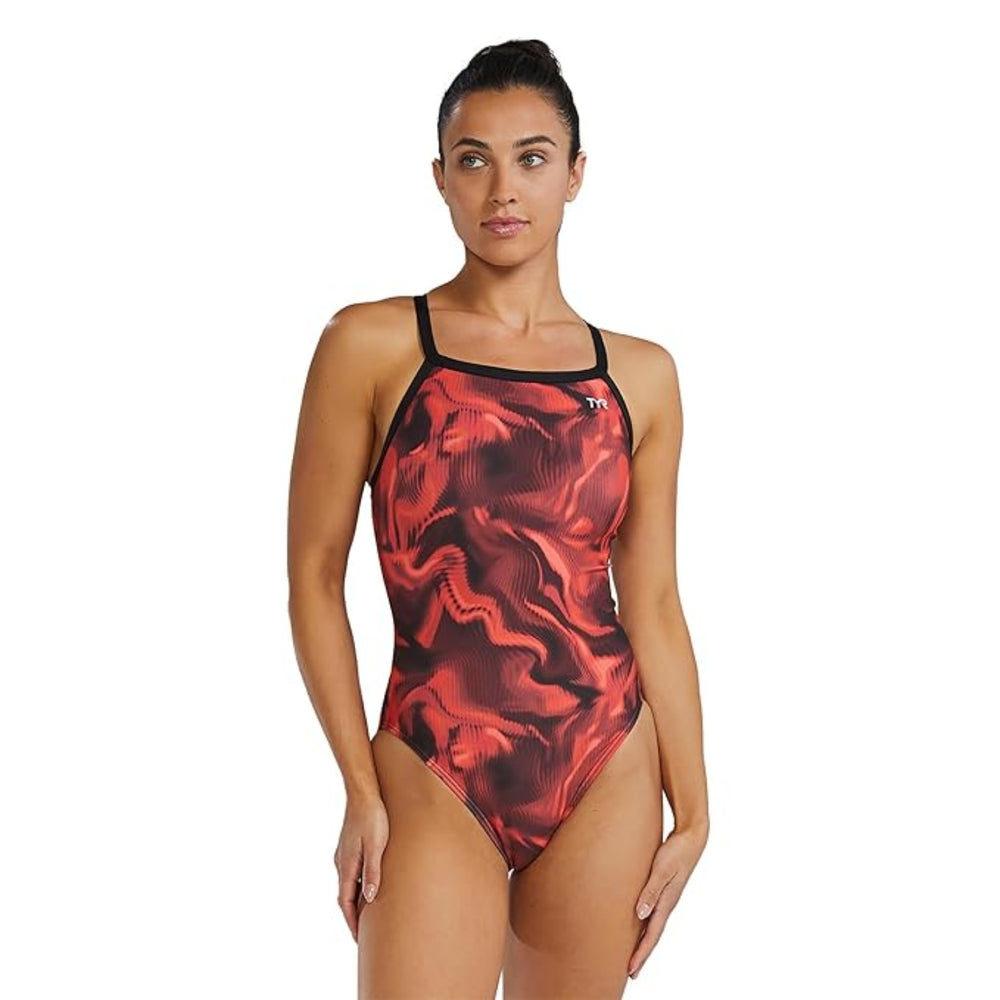 TYR Women Waveform Diamondfit Swimsuit | Durafast Elite Fabric with Chlorine Resistance, UPF 50+ & Performance Fit - Best Price online Prokicksports.com