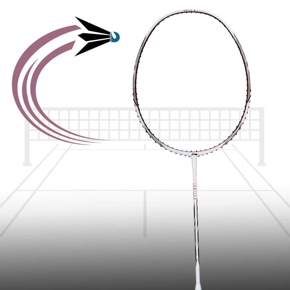 Li-Ning Ignite 8 Carbon-Fiber Unstrung Badminton Racquet, 5U6 | Head-Heavy Power Frame with AeroTec Beam & TB Nano Technology - Best Price online Prokicksports.com