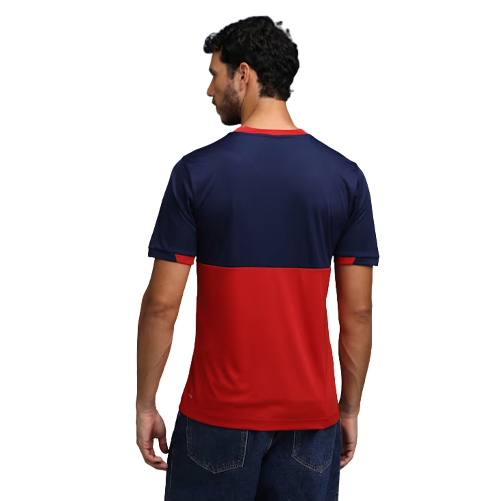 PUMA RCB Takedown Tee 2026 V-Neck T-Shirt for Men | Lightweight Polyester Fabric with dryCELL Technology & Official RCB Branding for Fan Wear - Best Price online Prokicksports.com