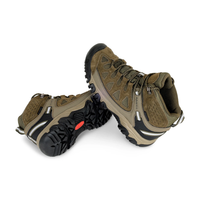 Waterproof Mid Ankle Hiking Shoes with Suede Upper (ET1113) | Synthetic Suede, EVA Cushioned Midsole, Deep-Lug Anti-Skid Outsole, Reflective Tape, All Season