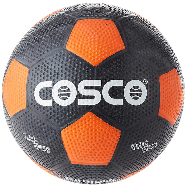 Cosco Thunder Rubber Football Size 5 – Multicolour Durable Rubber Ball for Schools, Outdoor Play, Hard Ground & Rough Surface Football Training