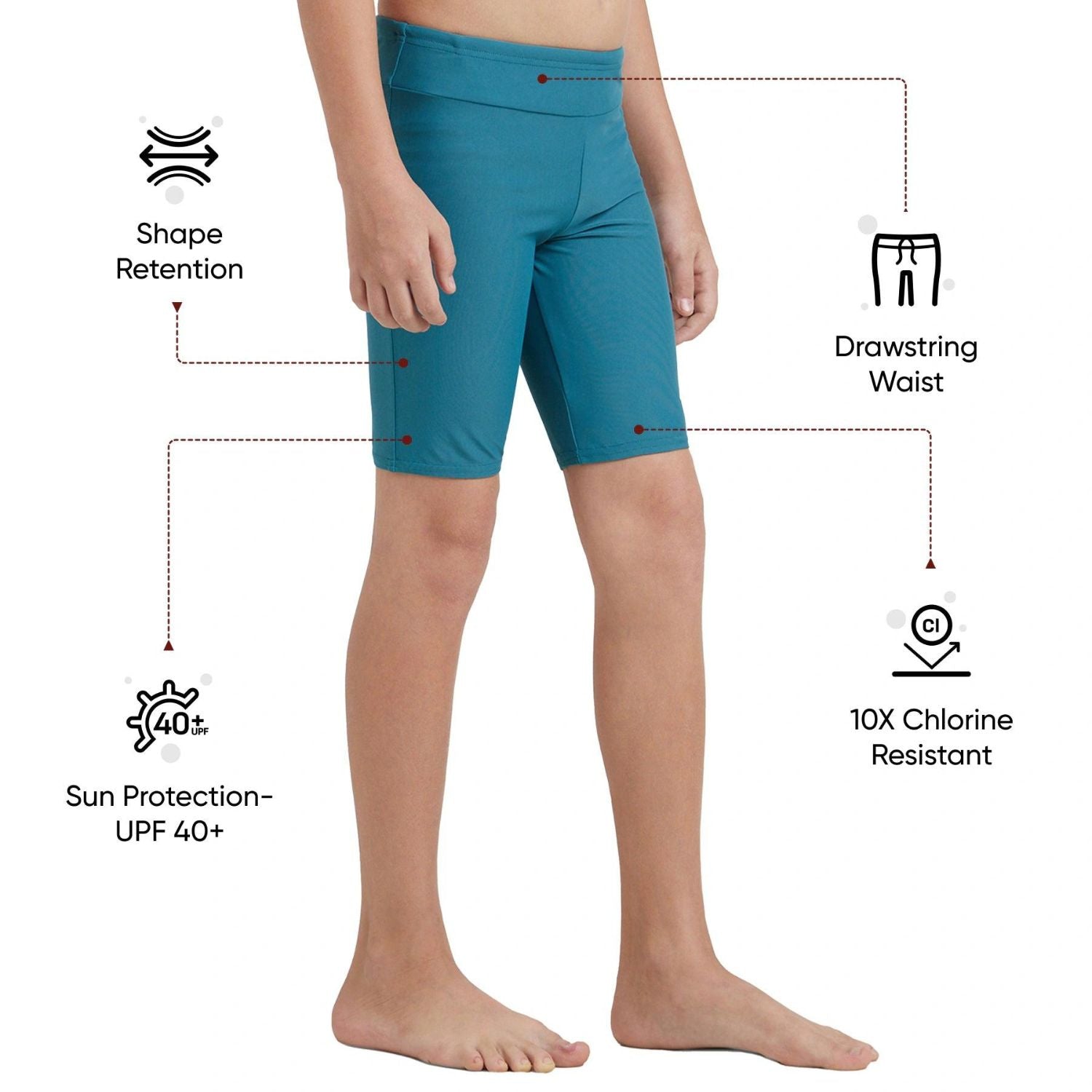 Speedo Essential Houston Boys Jammer – Durable Swimwear for Training & Recreation Crafted with Endurance10 Fabric | UPF 40+ Sun Protection | Secure Fit for Confident Swimming - Best Price online Prokicksports.com