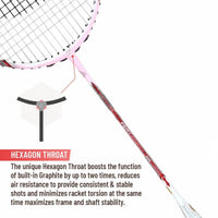 Apacs Feather Weight 55 Unstrung Badminton Racquet | Ultra-Light 58g Frame | High Modulus Graphite | Powerful Smash Control | Advanced Speed Racquet