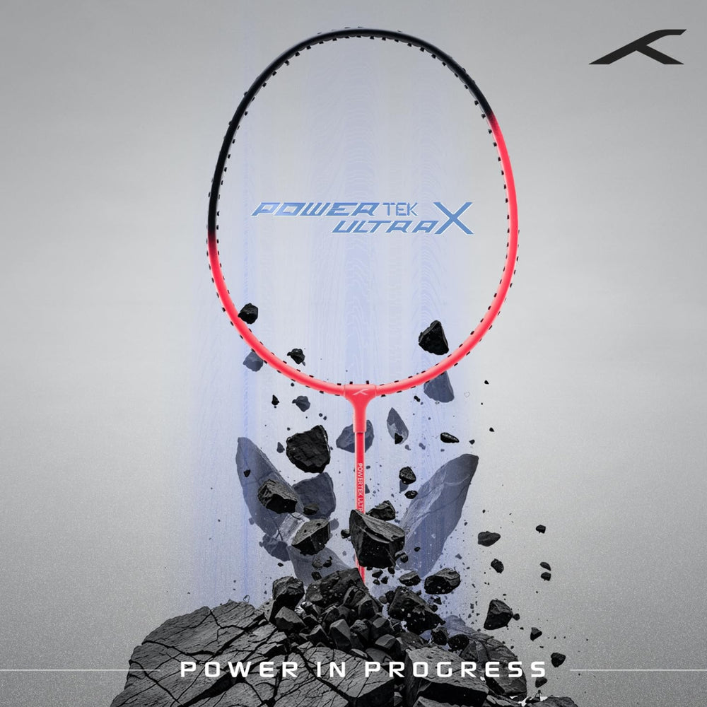 Hundred Powertek Ultra X Strung Badminton Set (2 Racquets) | Lightweight Aluminium Frame with Head-Heavy Balance, Full Cover | Beginner Friendly Combo Kit - Best Price online Prokicksports.com