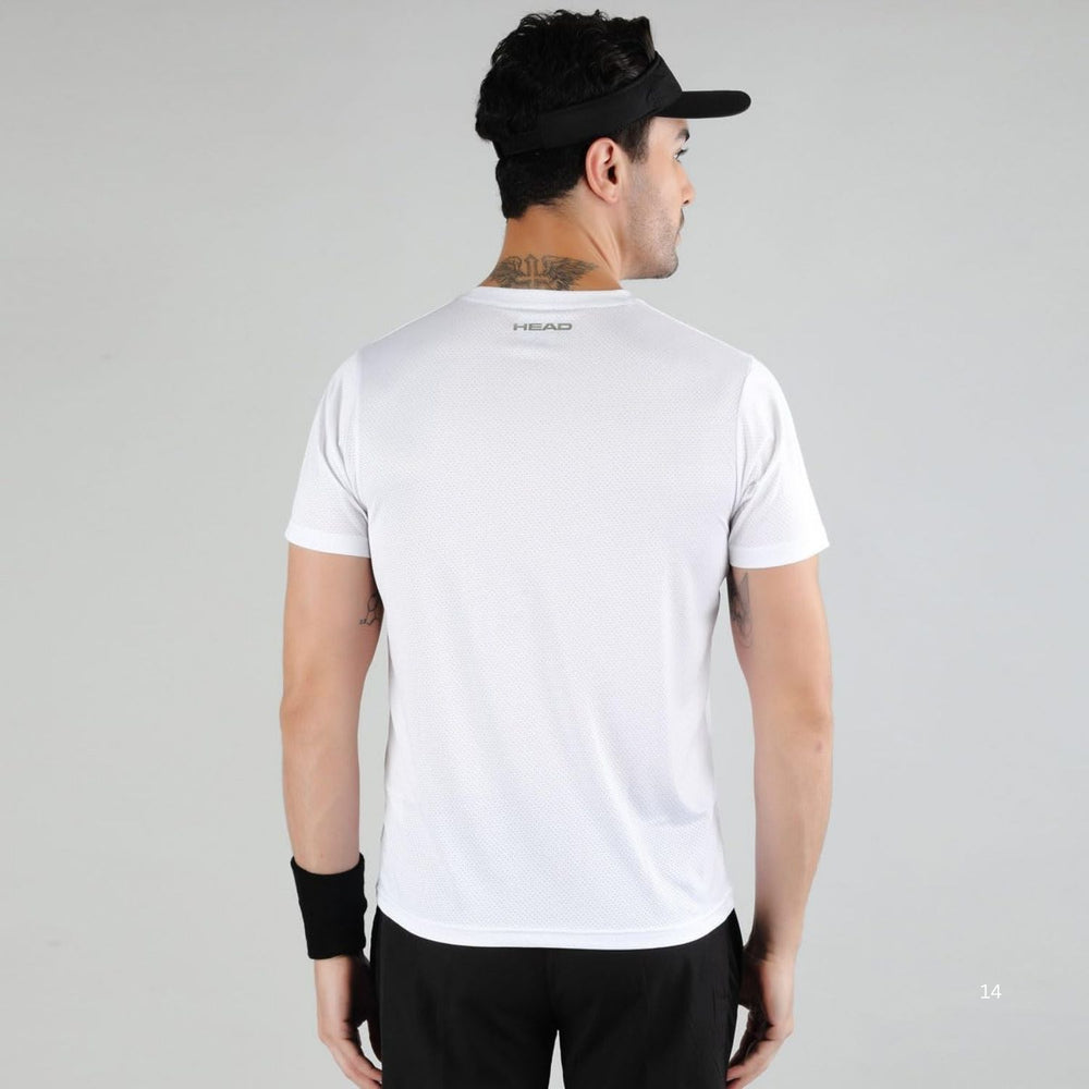 HEAD HCD Model Men's Round Neck T-Shirt – 100% Polyester | Moisture-Wicking, Lightweight Crew Neck, Athletic Fit - Best Price online Prokicksports.com