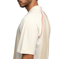 PUMA x RCB Striper Polo II Polo T-Shirt for Men | Classic Collar with Button Placket, Knitted Fabric & Official RCB Branding - Best Price online Prokicksports.com
