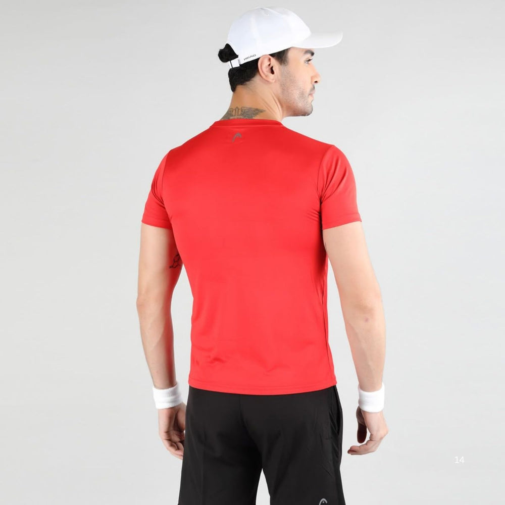 HEAD HCD Model Men's Round Neck T-Shirt – 100% Polyester | Moisture-Wicking, Lightweight Regular Fit | Crew Neck Design - Best Price online Prokicksports.com