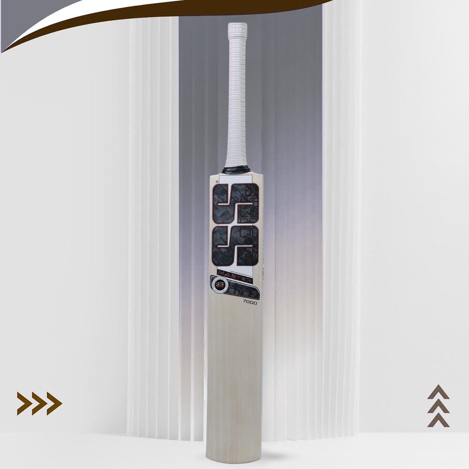 SS Master 7000 English Willow Cricket Bat SH | Premium Grade Willow | Lightweight & Durable | Thick Edges | Perfect Balance | Professional Cricket Bat for Adults - Best Price online Prokicksports.com