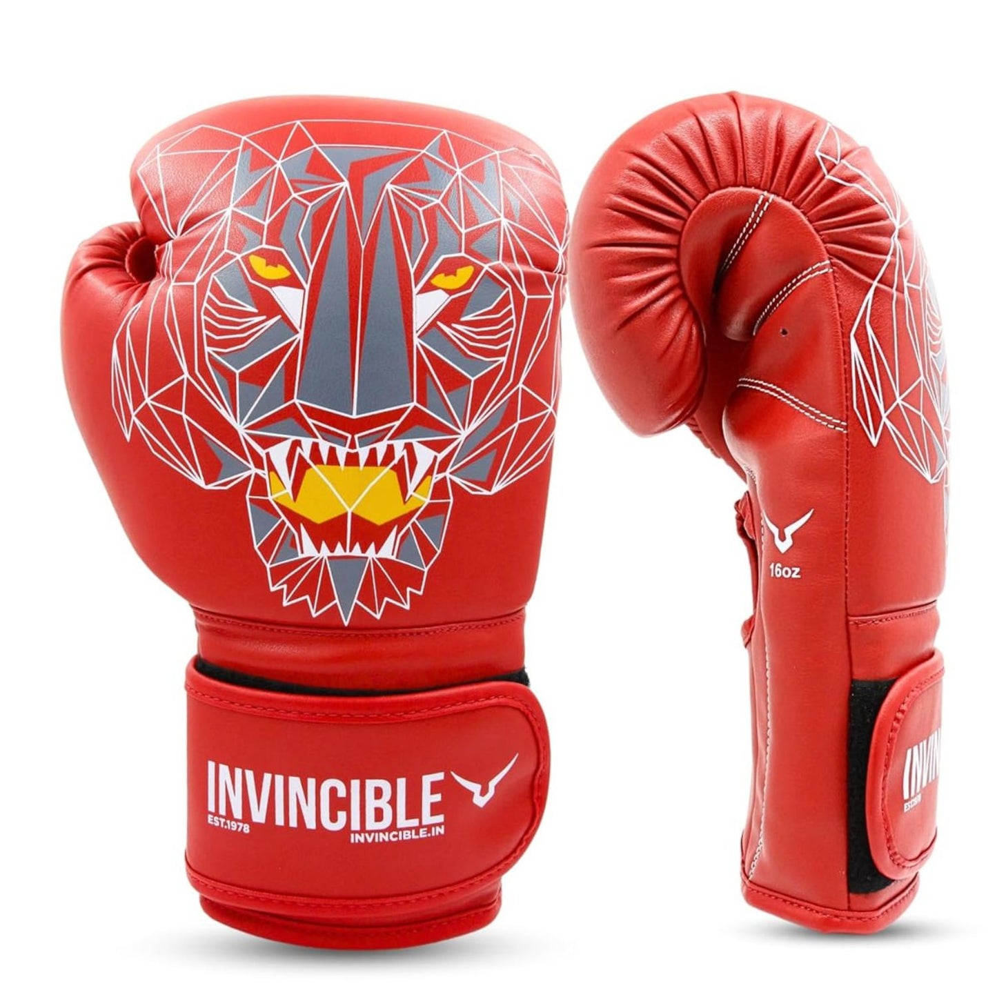 Invincible Limited Edition Combat Gloves – Tiger Print | Premium Synthetic Leather | MMA, Boxing, Kickboxing | Hook & Loop Closure – Men & Women - Best Price online Prokicksports.com