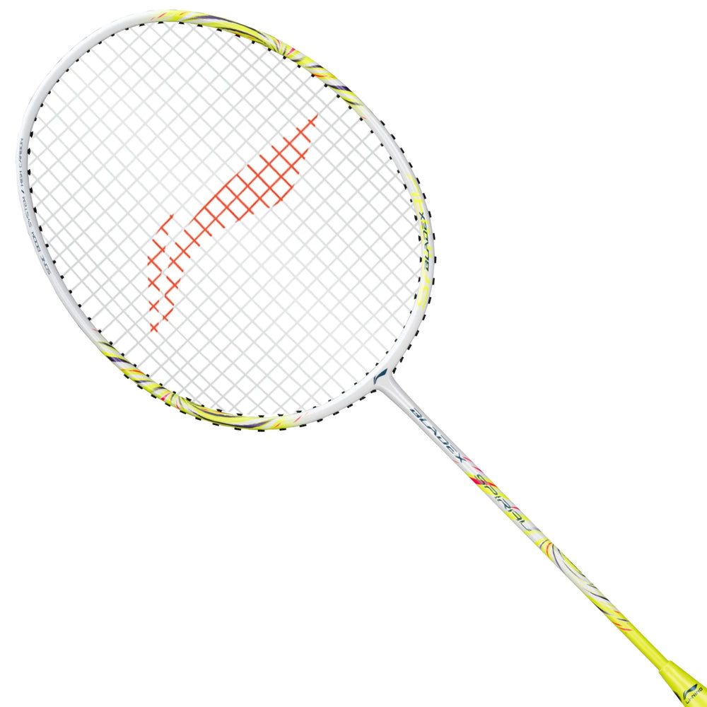 Li-Ning Bladex Spiral Unstrung Badminton Racquet, White/Lime - Best Price online Prokicksports.com