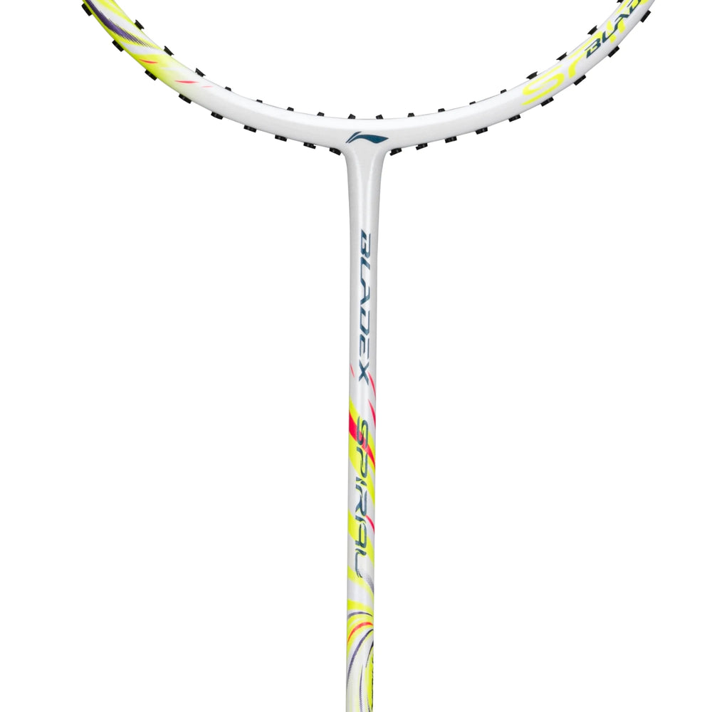 Li-Ning Bladex Spiral Unstrung Badminton Racquet, White/Lime - Best Price online Prokicksports.com