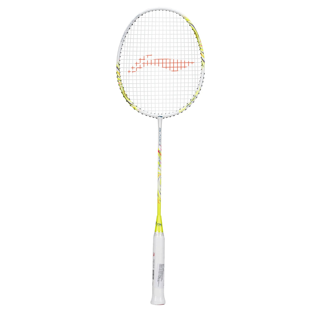 Li-Ning Bladex Spiral Unstrung Badminton Racquet, White/Lime - Best Price online Prokicksports.com