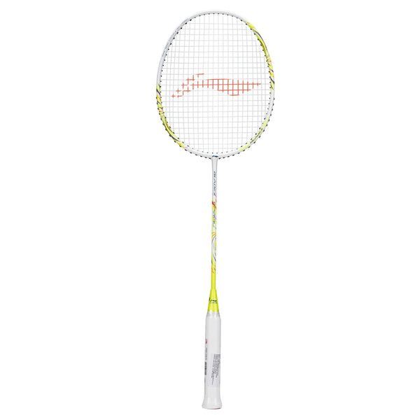 Li-Ning Bladex Spiral Unstrung Badminton Racquet, White/Lime