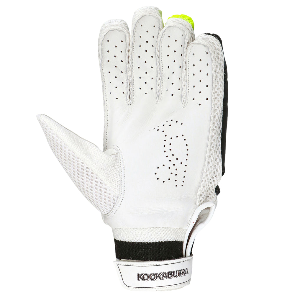Kookaburra Beast Pro 9.0 Batting Gloves – Left Hand | Durable Protection & Striking Design | White/Black/Orange - Best Price online Prokicksports.com