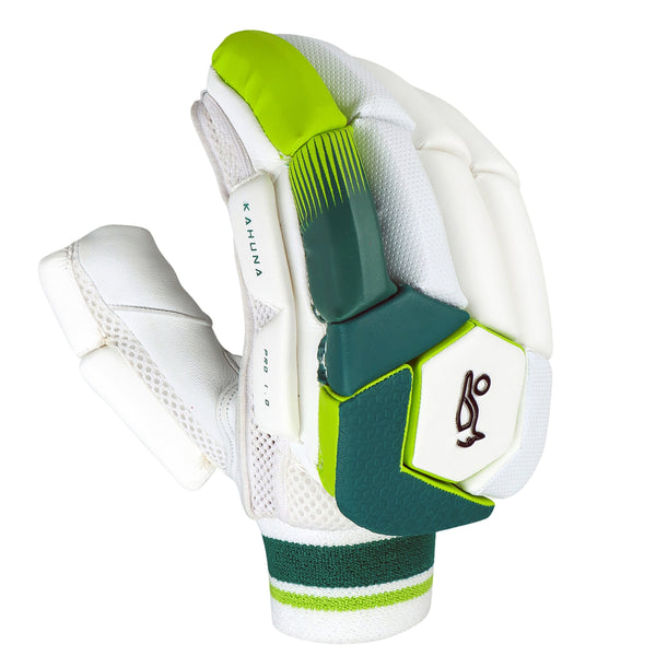 Kookaburra Kahuna Pro 1.0 Left Hand Batting Gloves | Premium Test-Level Protection | Leather Palm Gloves for Professionals