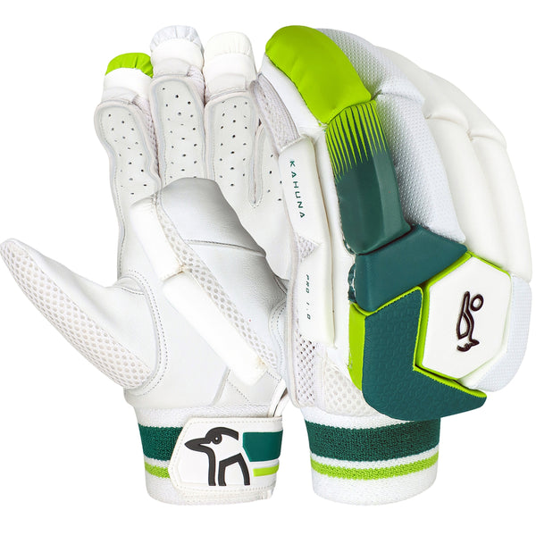 Kookaburra Kahuna Pro 1.0 Left Hand Batting Gloves | Premium Test-Level Protection | Leather Palm Gloves for Professionals