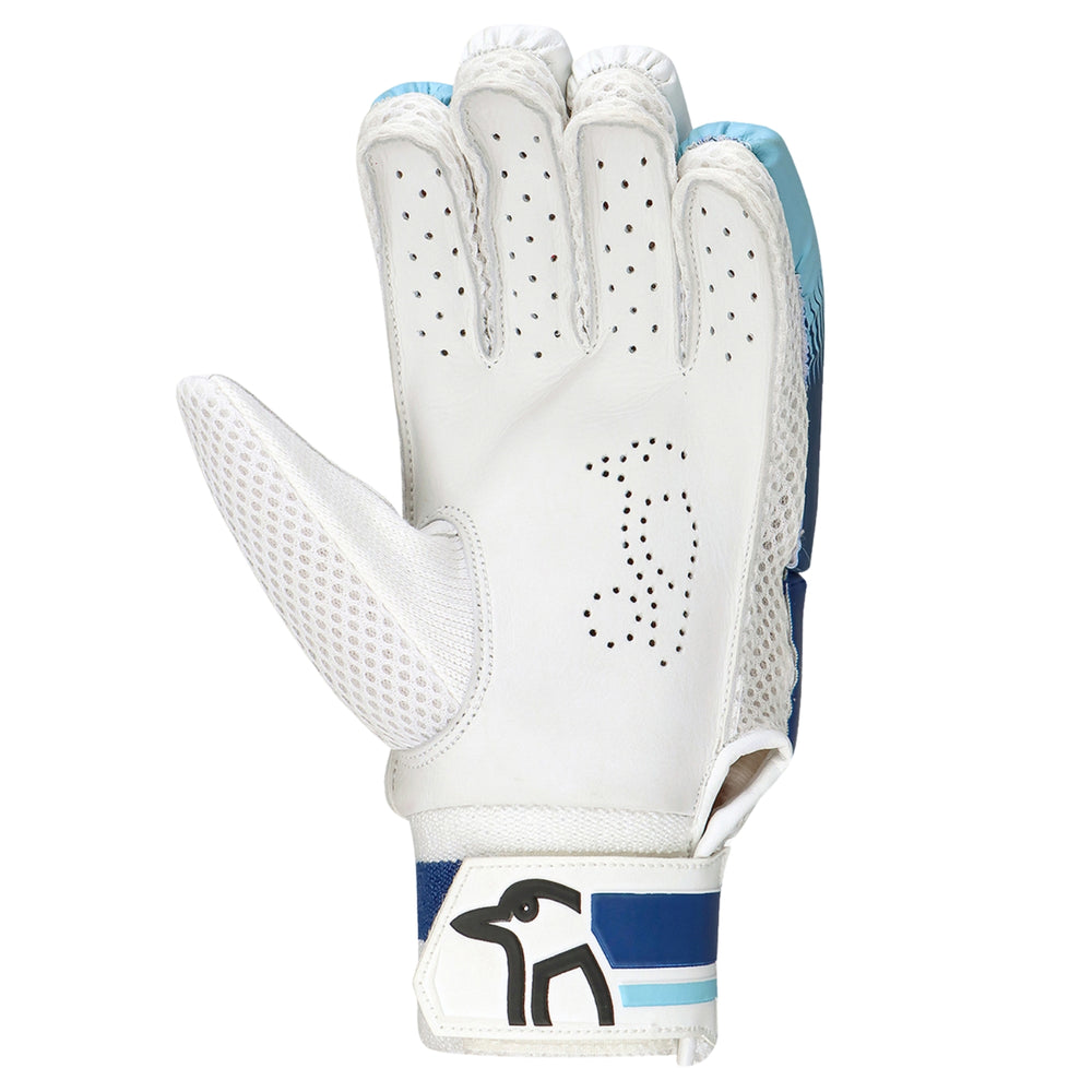 Kookaburra Empower Pro 6.0 Left Hand Batting Gloves – Adult | Lightweight & Protective Cricket Gloves | White/Navy Blue - Best Price online Prokicksports.com