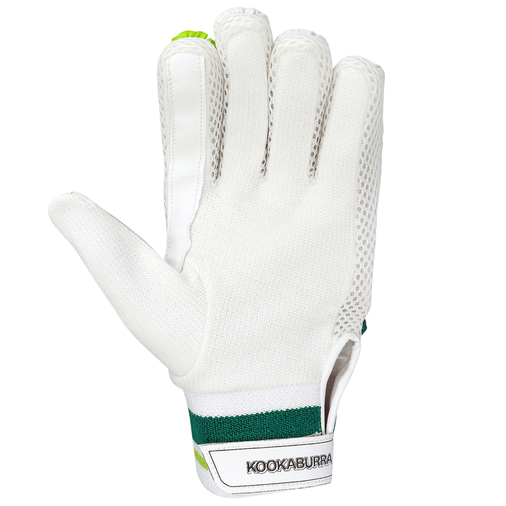 Kookaburra Kahuna Pro 9.0 Batting Gloves – Left Hand | Cricket Gloves with Superior Protection | White/Green - Best Price online Prokicksports.com