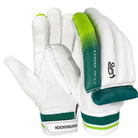 Kookaburra Kahuna Pro 9.0 Batting Gloves – Left Hand | Cricket Gloves with Superior Protection | White/Green - Best Price online Prokicksports.com