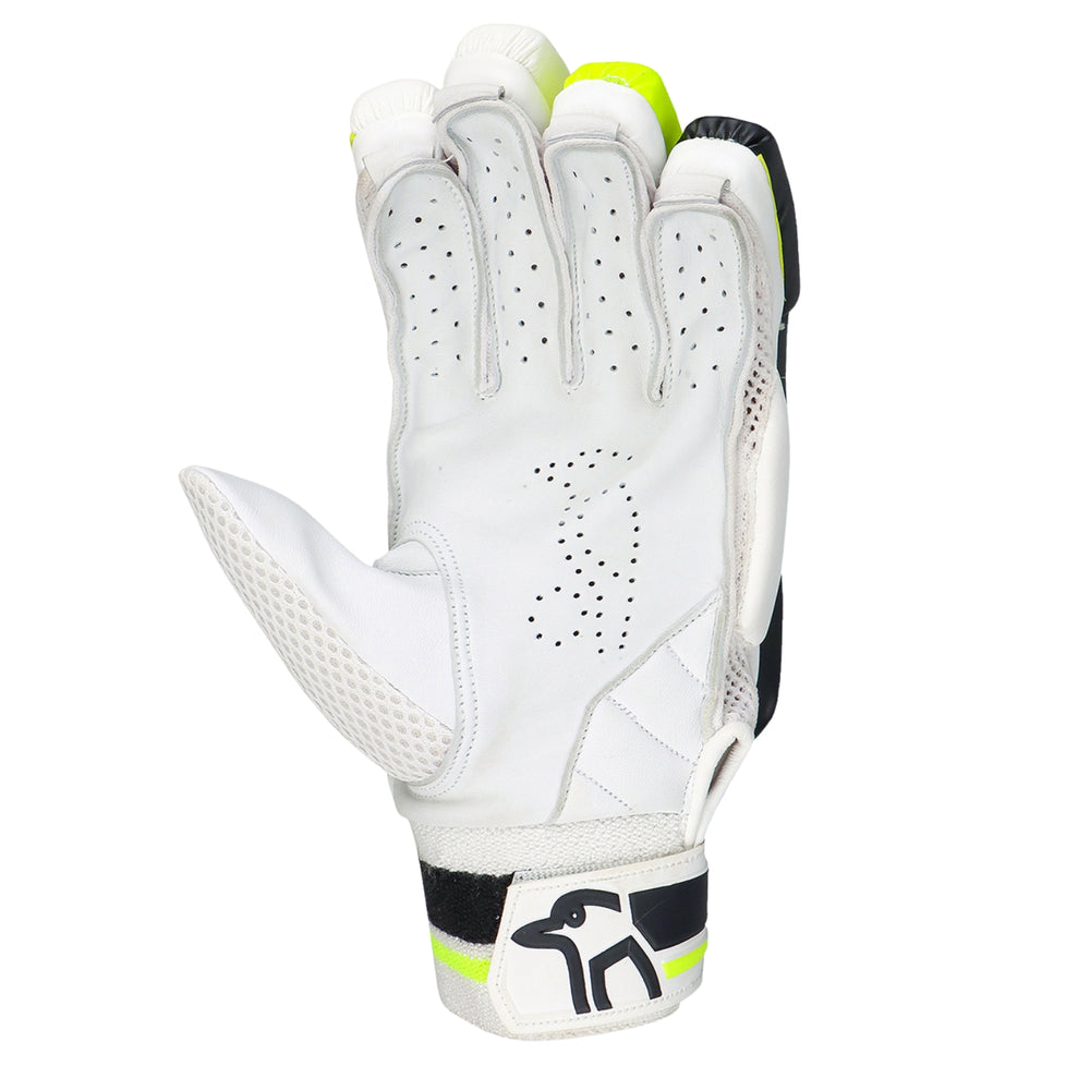 Kookaburra Beast Pro Players Left Hand Batting Gloves – Adult | Premium Protection & Aggressive Styling | White/Black/Orange - Best Price online Prokicksports.com