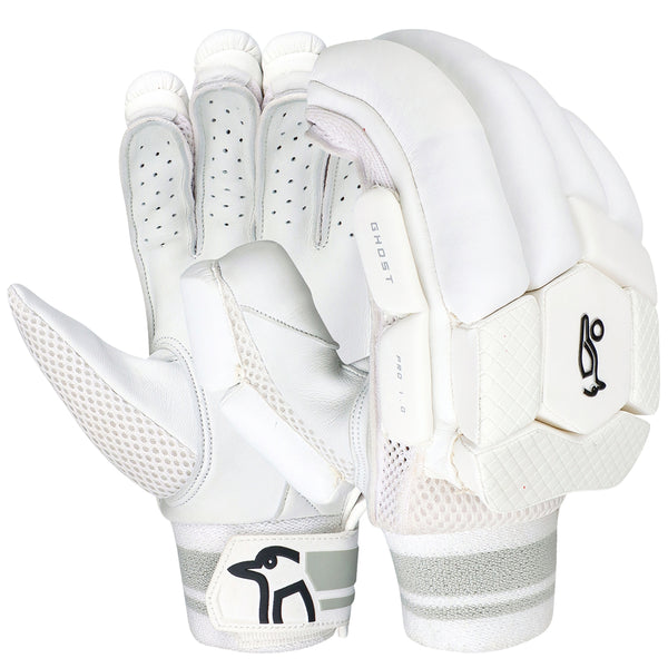 Kookaburra Ghost Pro 1.0 Batting Gloves – Left Hand | Elite Protection & Premium Comfort | Adult & Youth Sizes – White