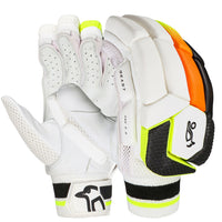 Kookaburra Beast Pro 2.0 Batting Gloves LH | Premium Cricket Gloves with High-Impact Protection | White/Black/Orange - Best Price online Prokicksports.com