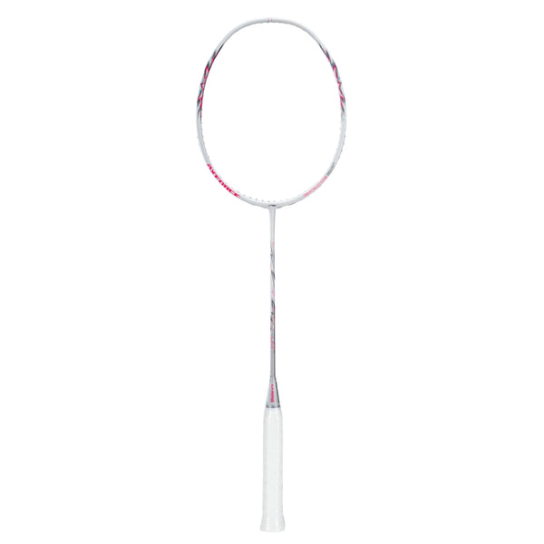 Li-Ning Axforce Big Bang Unstrung Badminton Racquet, Pearl White/Neon Iridescent Pink