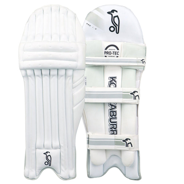 Kookaburra Pro 1.0 Left-Hand Batting Legguards – Traditional Cane Styling with Pro Tec Knee Roll and Extended Side Wing for Enhanced Protection